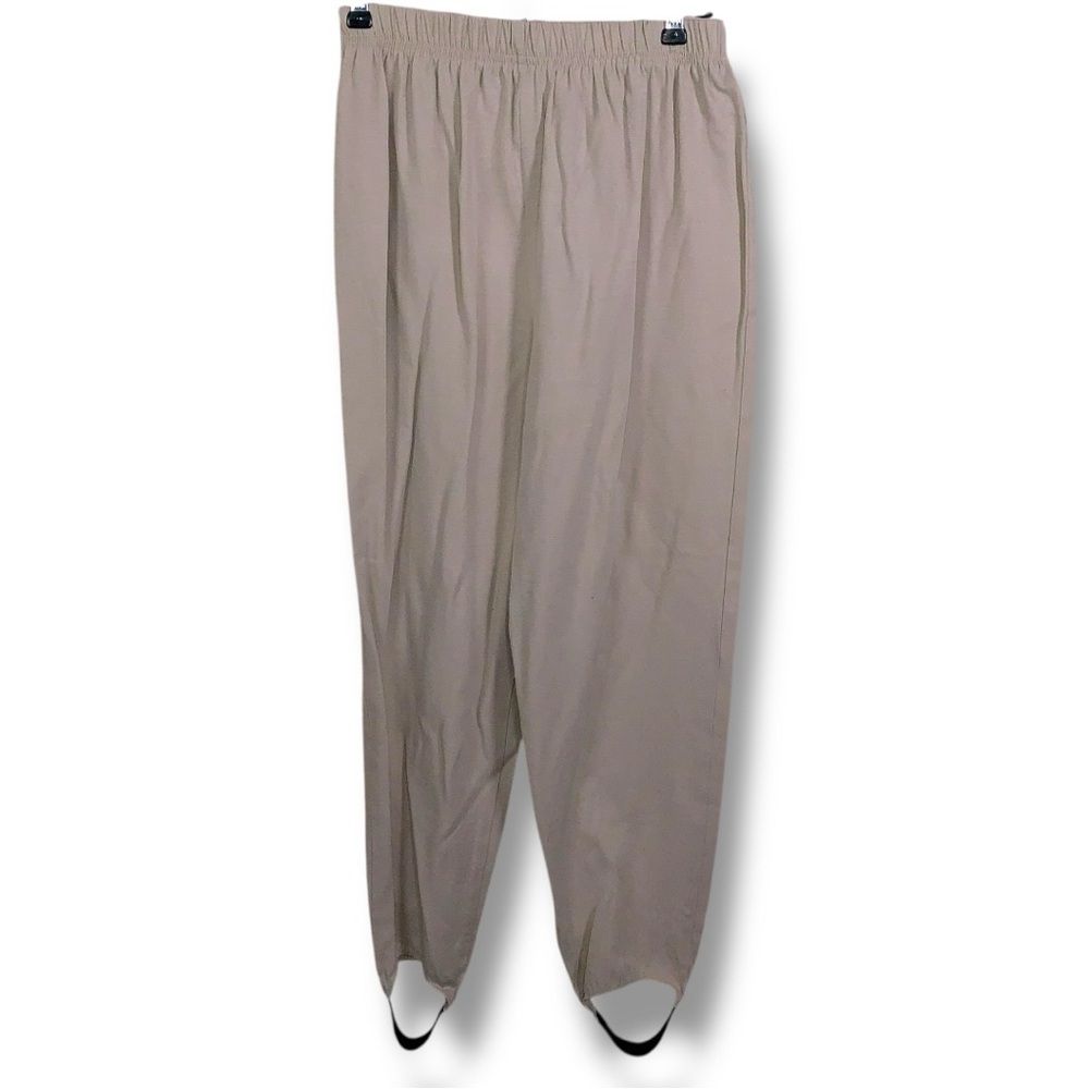 Vintage Size 12 Monterey Canyon Khaki Leggings Stirrups Neutral Elastic Waist